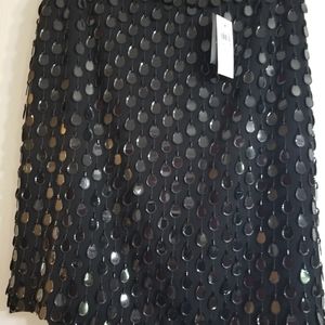 Ann Taylor black jeweled skirt NWT sz 10
